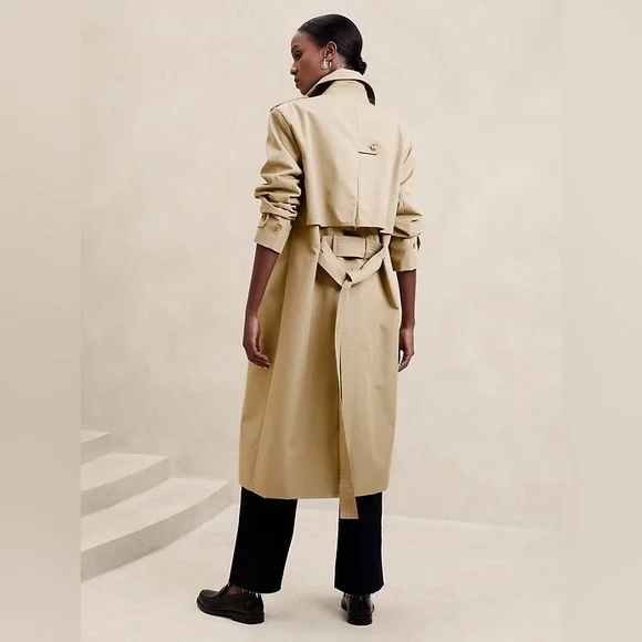 Banana Republic Petite Maverick Oversized Trench Coat - Picture 2 of 16